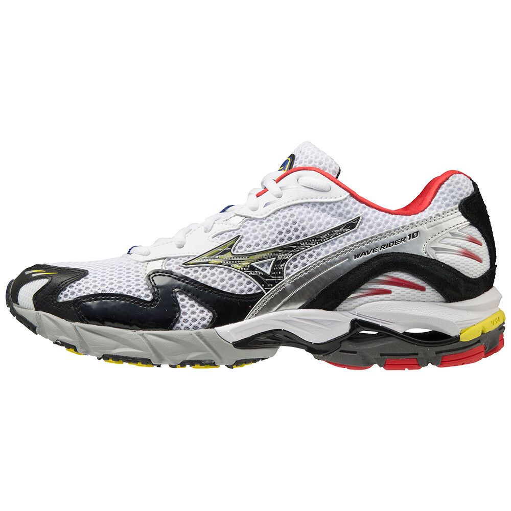 Mizuno Men's Wave Rider 10 Sneakers White/Black/Red (D1GA203001-DIT)